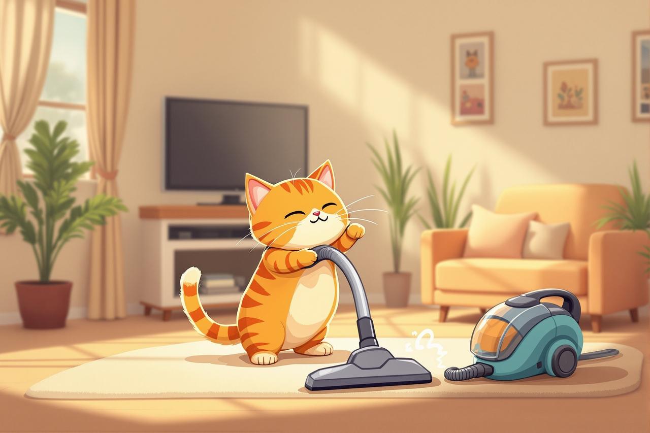 短剧库夸克 - 《喵星人入侵》第38集：猫咪大战吸尘器
